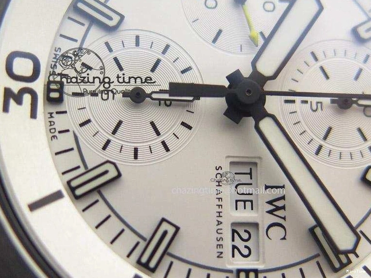 MIROTIME 0806 Versatile Aquatimer Chrono IW376803 V6F 1:1 Best Edition White Dial On SS Bracelet A 7359